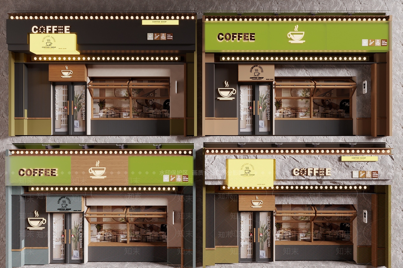 现代门头门面SU模型下载【ID:1161171392】