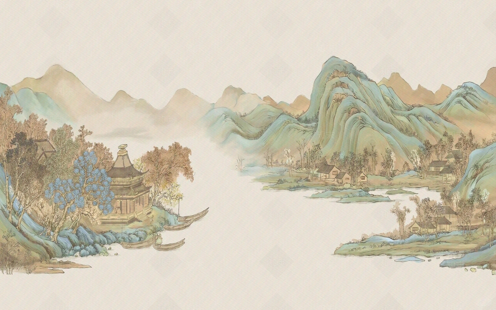 国风新中式壁纸禅意贴图下载【ID:1161172107】