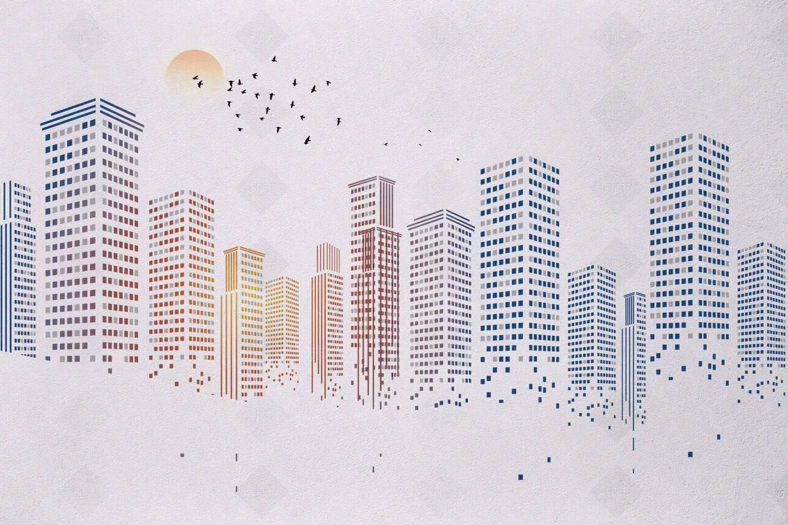 现代建筑壁纸禅意贴图下载【ID:1161176180】