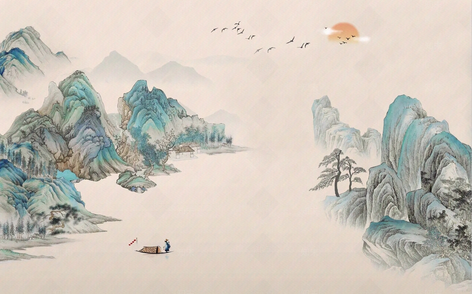 国风新中式壁纸禅意贴图下载【ID:1161176769】