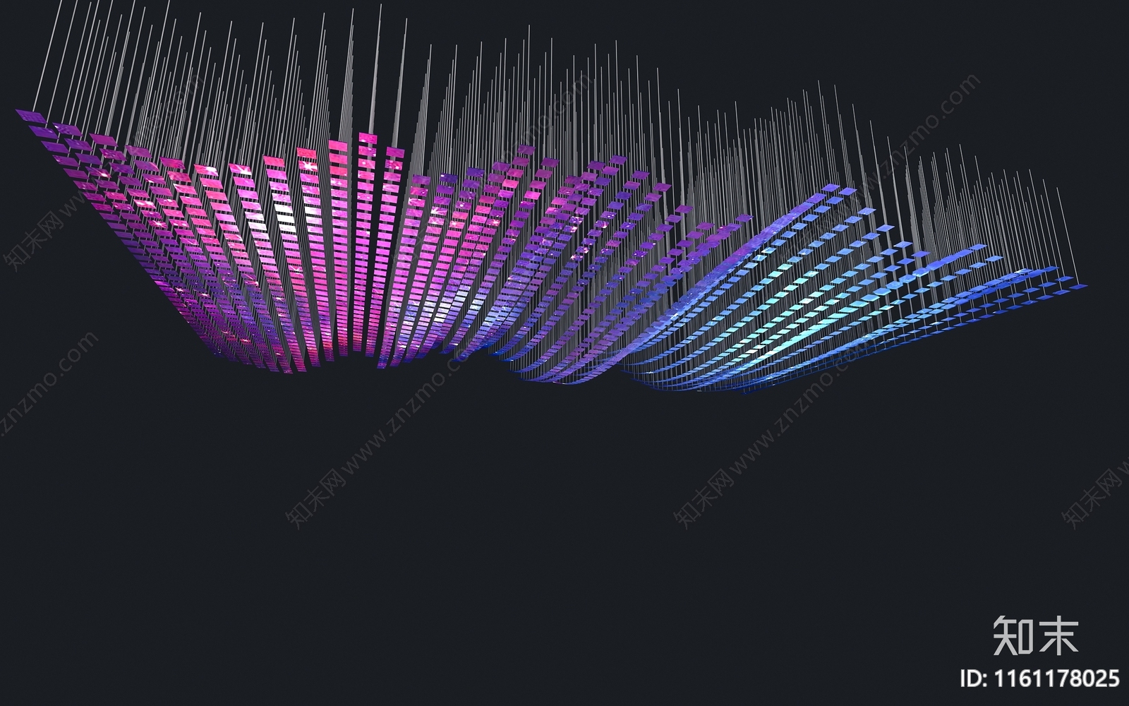 现代LED屏吊灯3D模型下载【ID:1161178025】