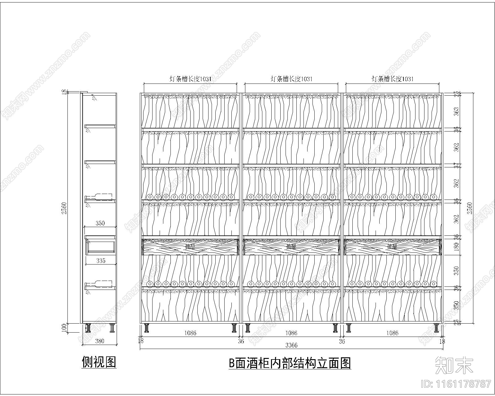 现代高档酒柜节点大样图cad施工图下载【ID:1161178787】