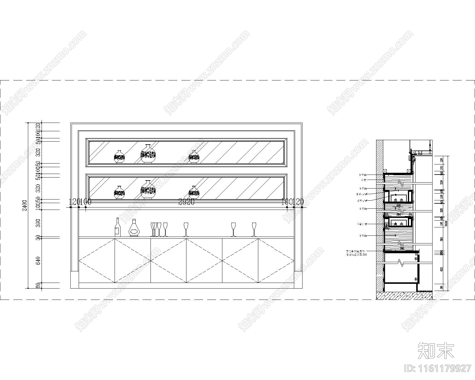 13套柜子设计大样图施工图下载【ID:1161179927】
