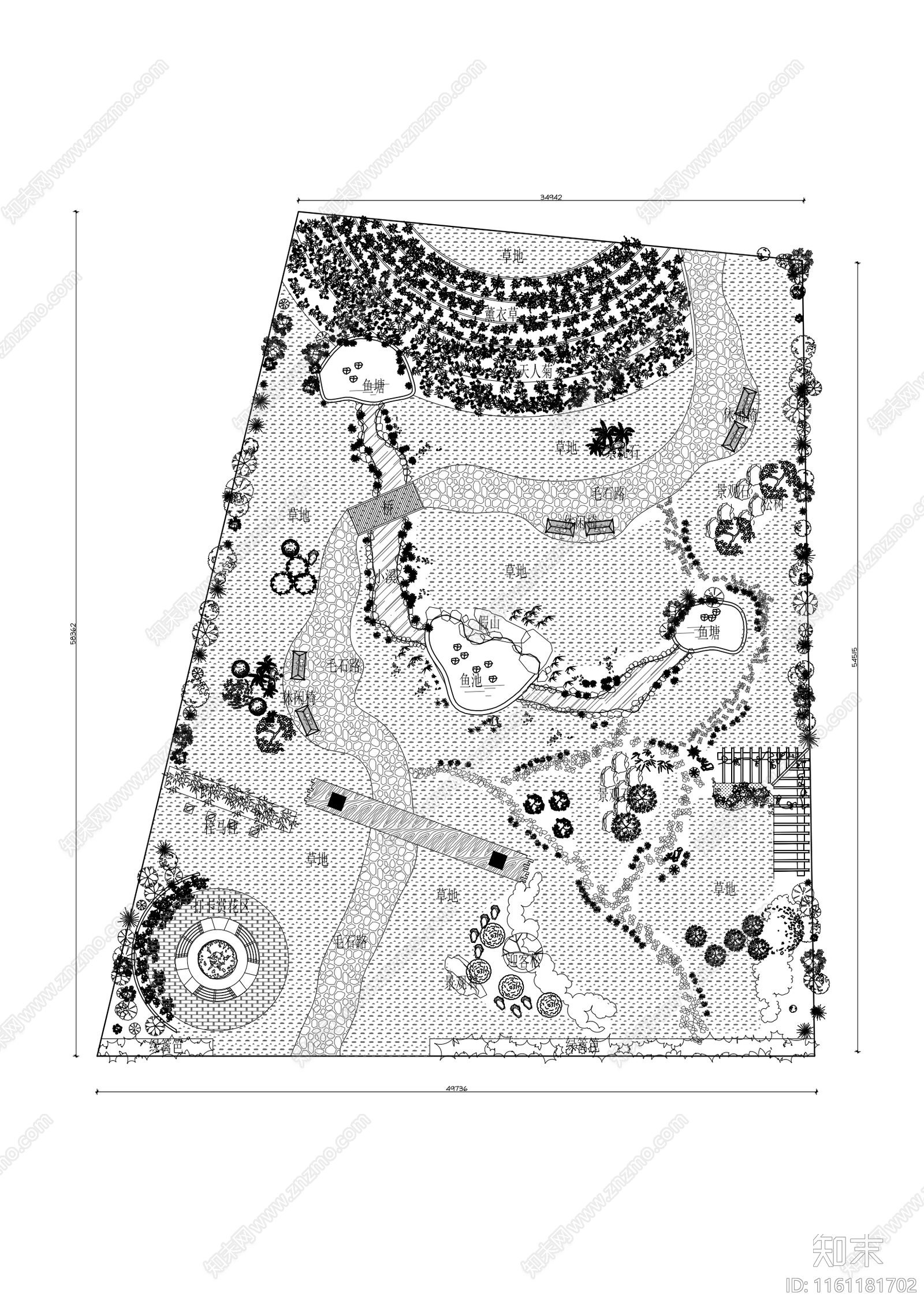 农家乐景观规划图cad施工图下载【ID:1161181702】