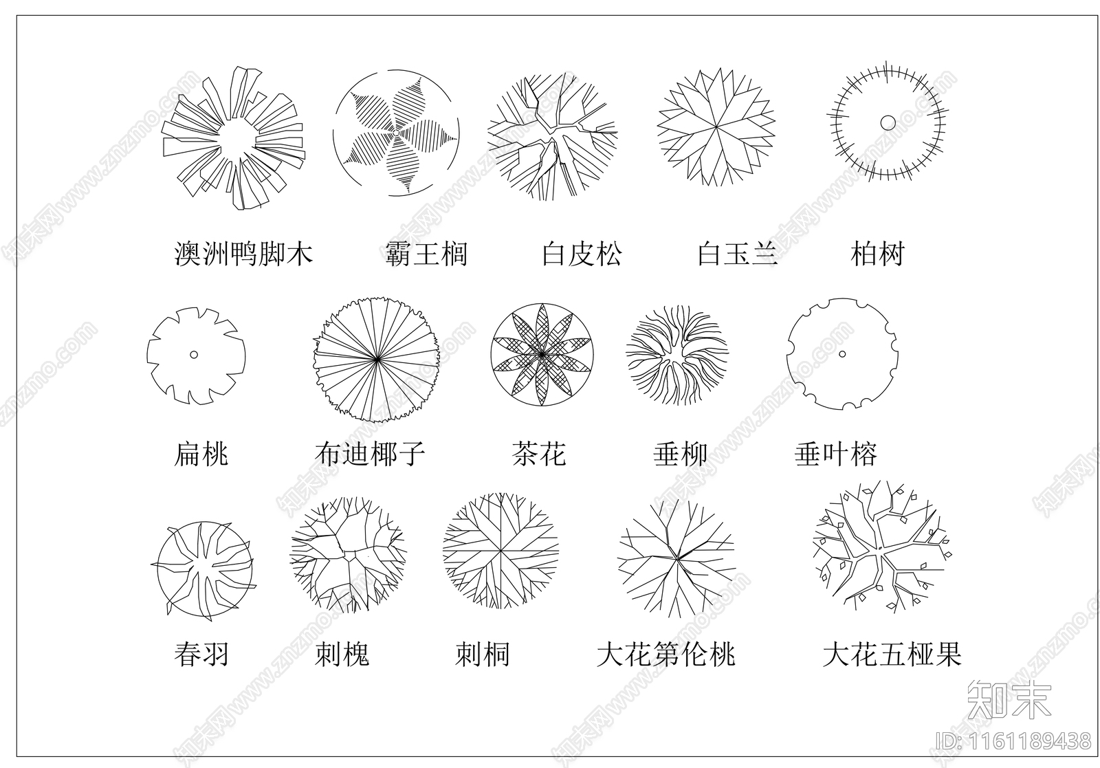 精品苗木植物施工图下载【ID:1161189438】