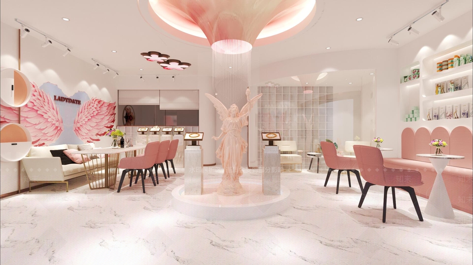 现代美甲店3D模型下载【ID:1161194005】