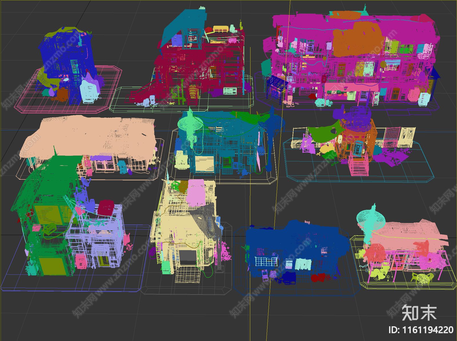 现代朋克建筑3D模型下载【ID:1161194220】