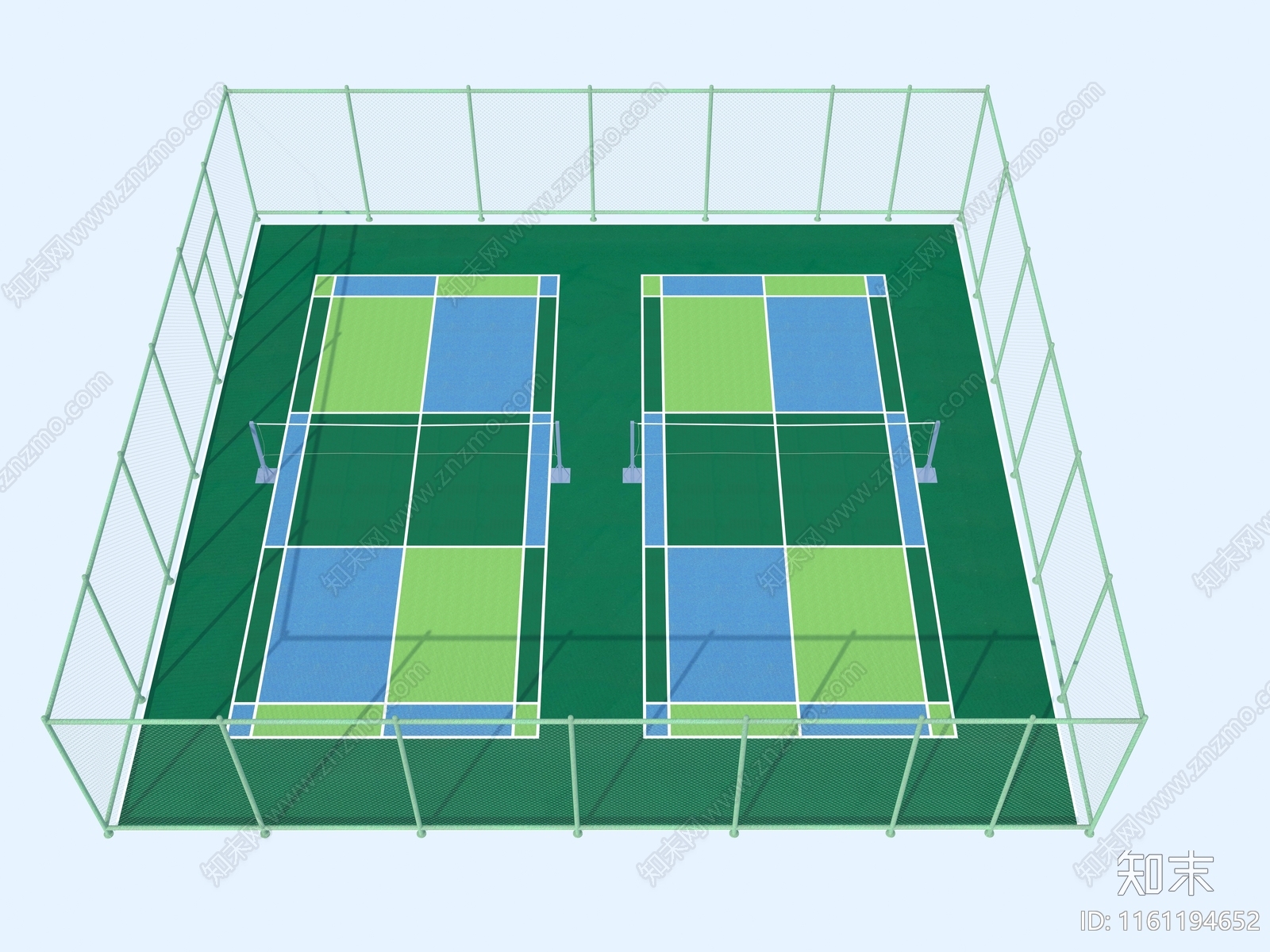 现代户外羽毛球场3D模型下载【ID:1161194652】