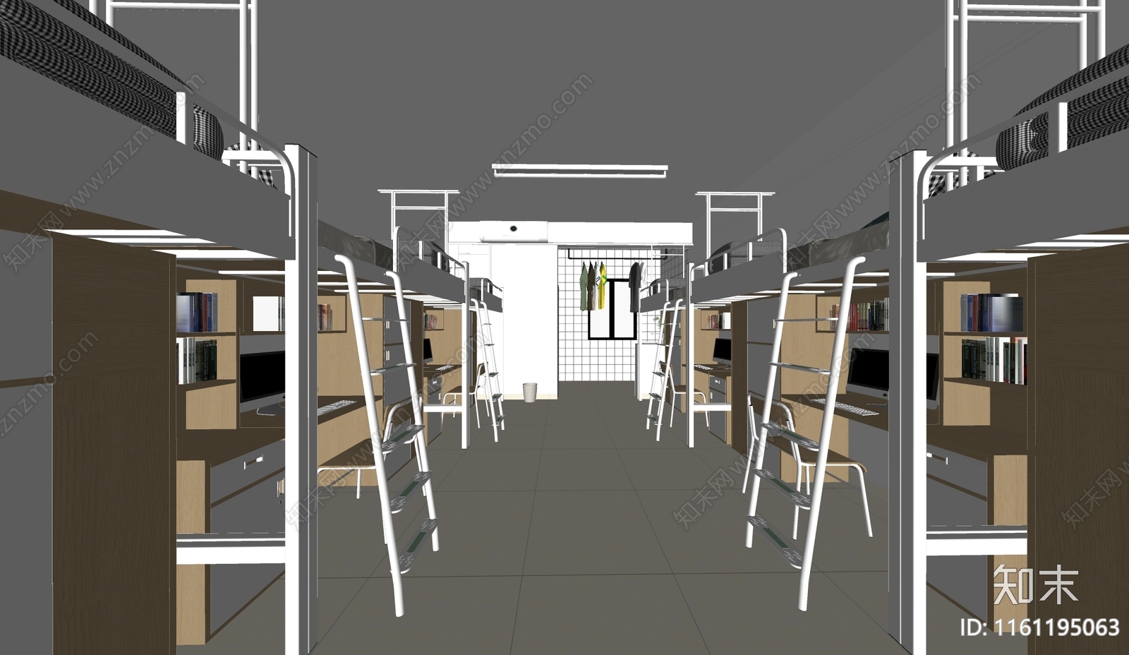 现代学生宿舍SU模型下载【ID:1161195063】