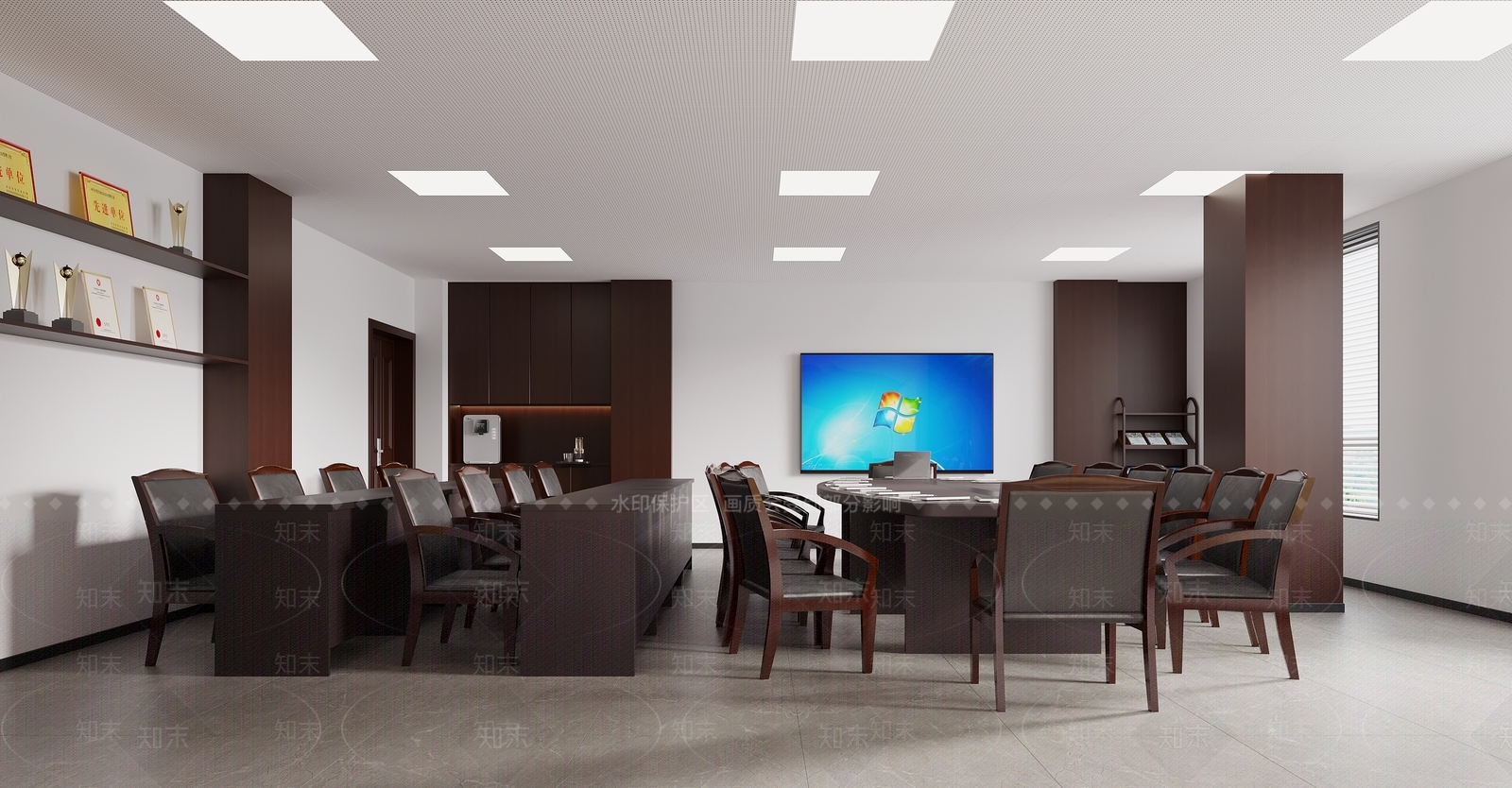 现代党建室3D模型下载【ID:1161197615】