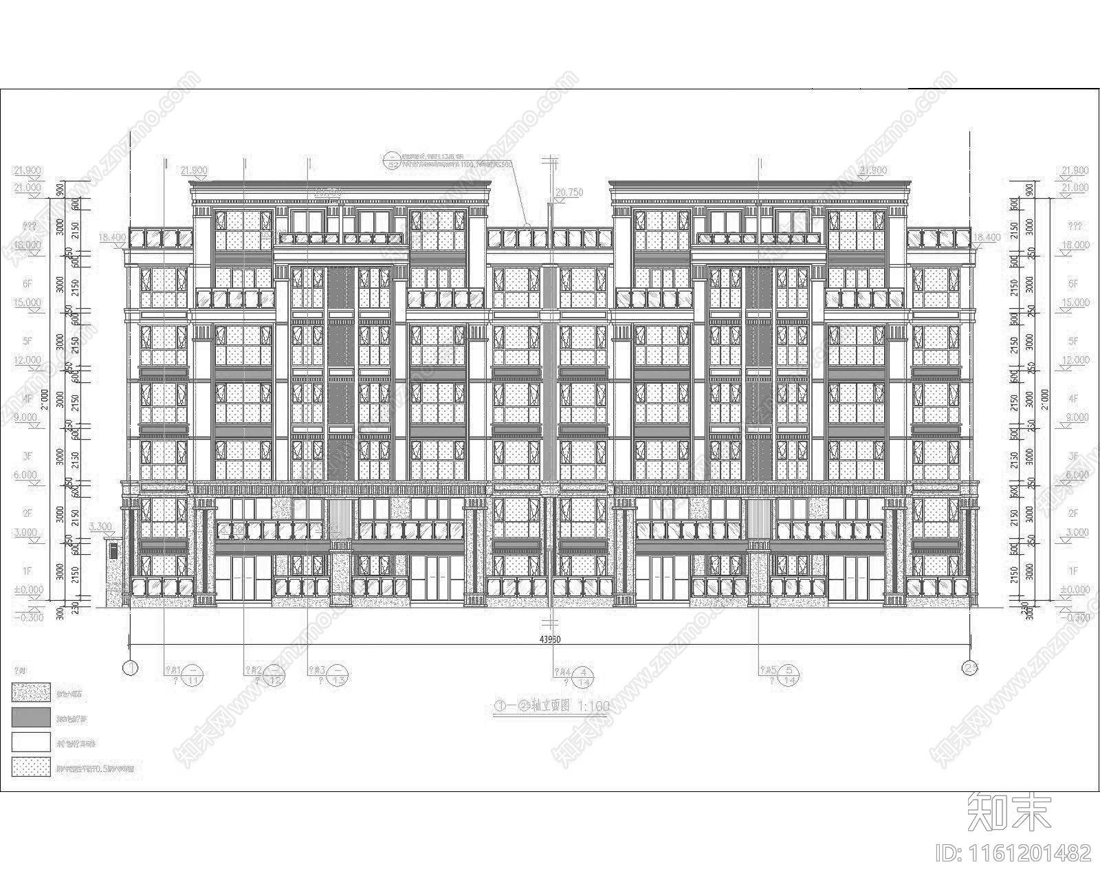 高端社区电梯入户三居室施工图下载【ID:1161201482】