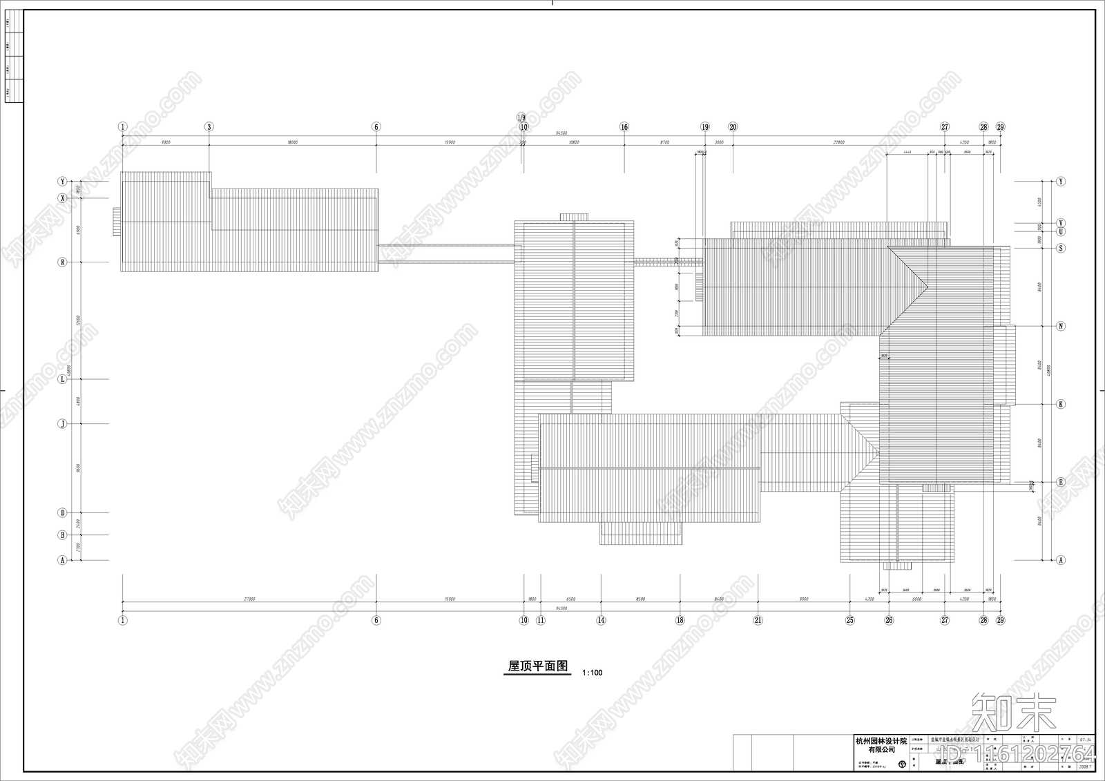 山水广场售楼处建筑cad施工图下载【ID:1161202764】