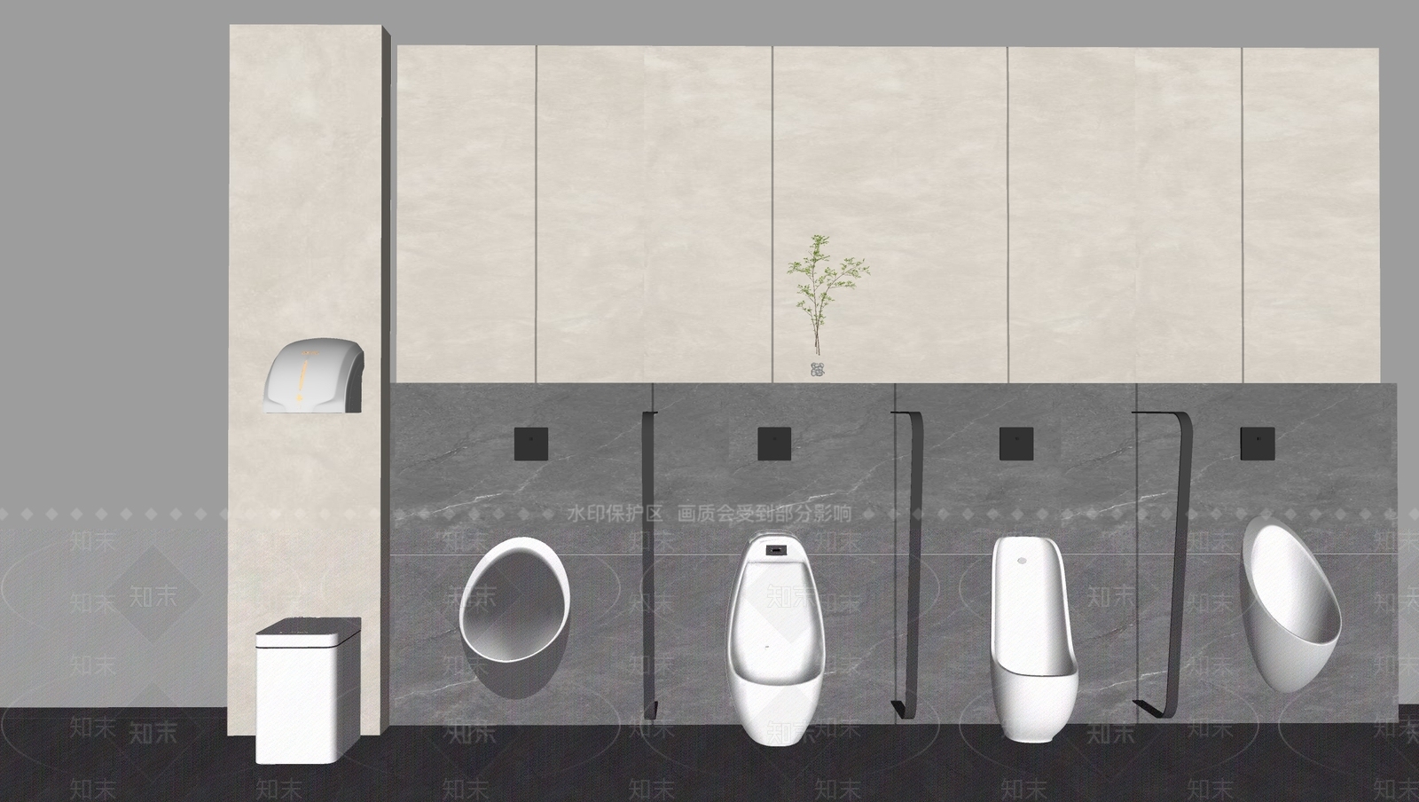 小便斗SU模型下载【ID:1161205886】