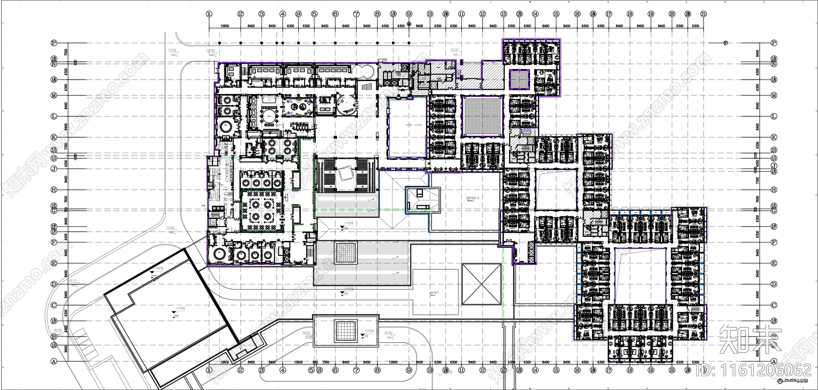 北京国际大酒店五层公区平面布局方案施工图下载【ID:1161206062】