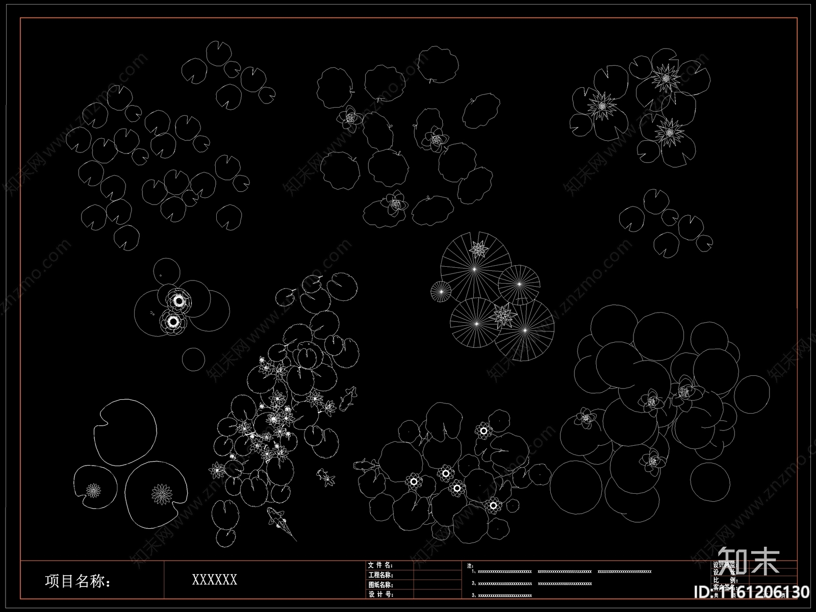 现代睡莲荷花施工图下载【ID:1161206130】