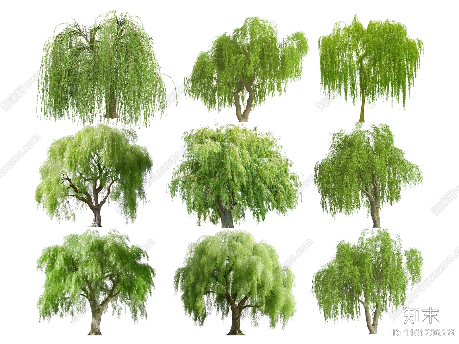 2D柳树SU模型下载【ID:1161206559】