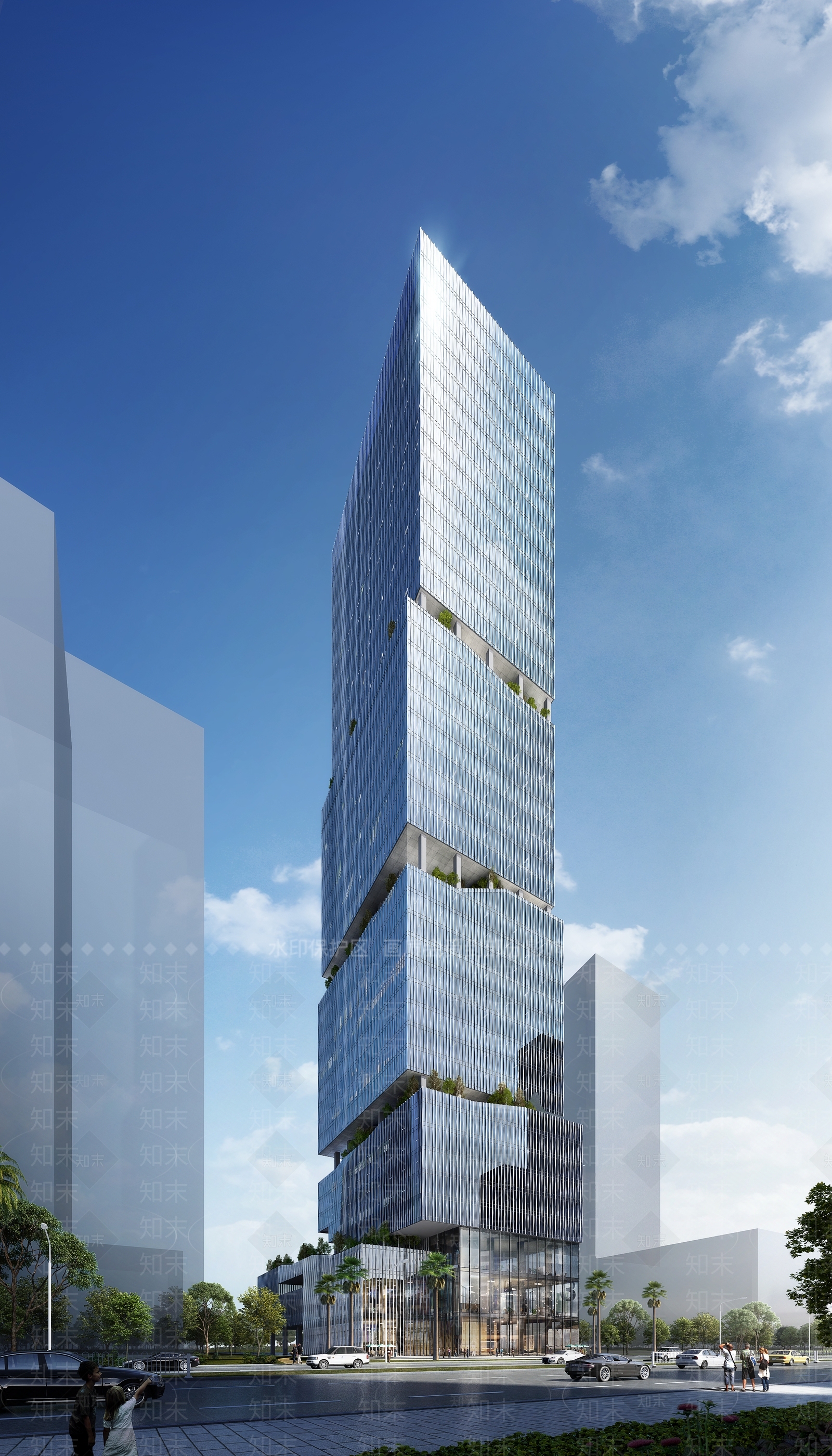 现代办公楼3D模型下载【ID:1161212311】