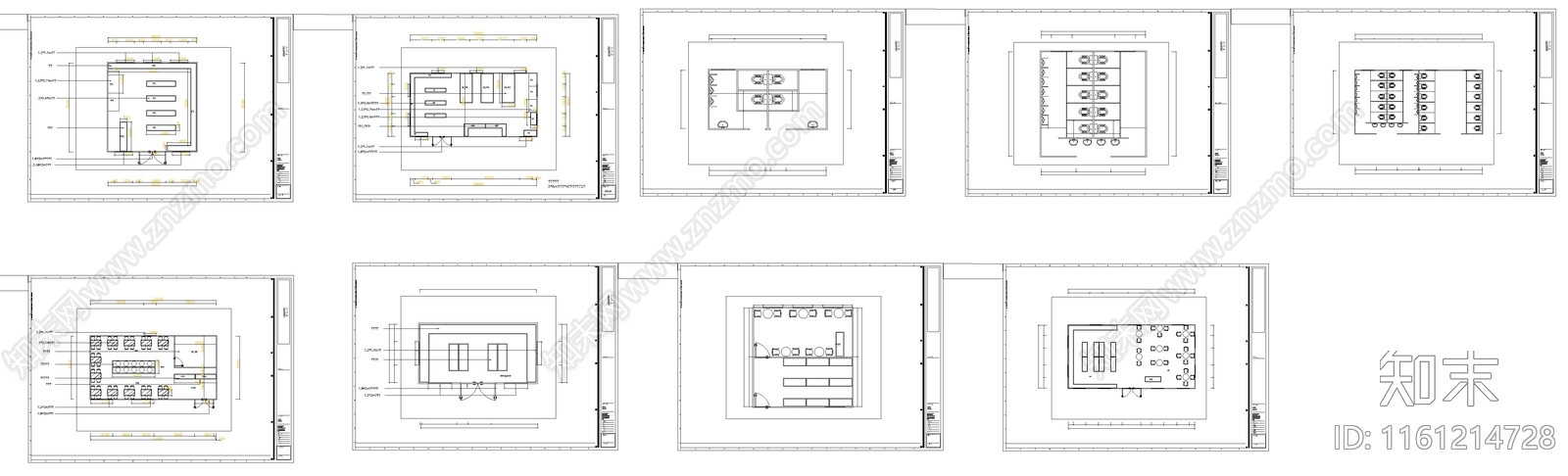 多种集装箱办公室平面图cad施工图下载【ID:1161214728】