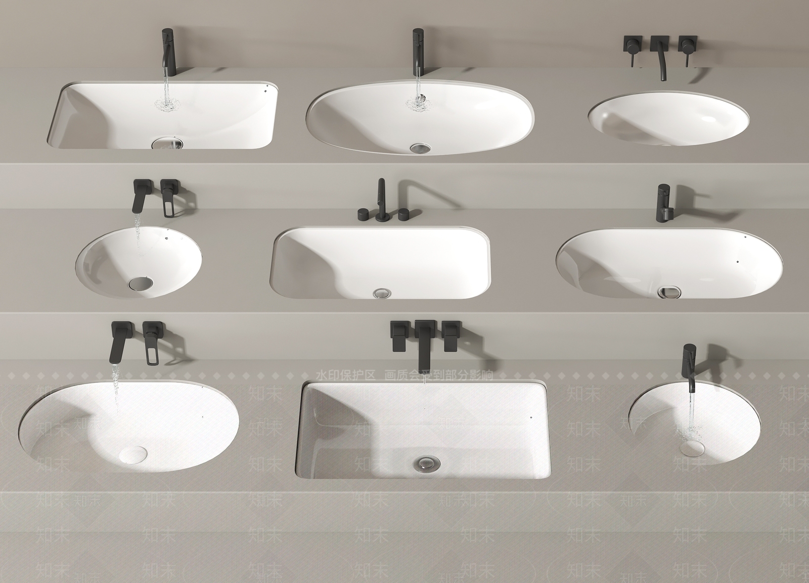 现代洗手盆3D模型下载【ID:1161216728】