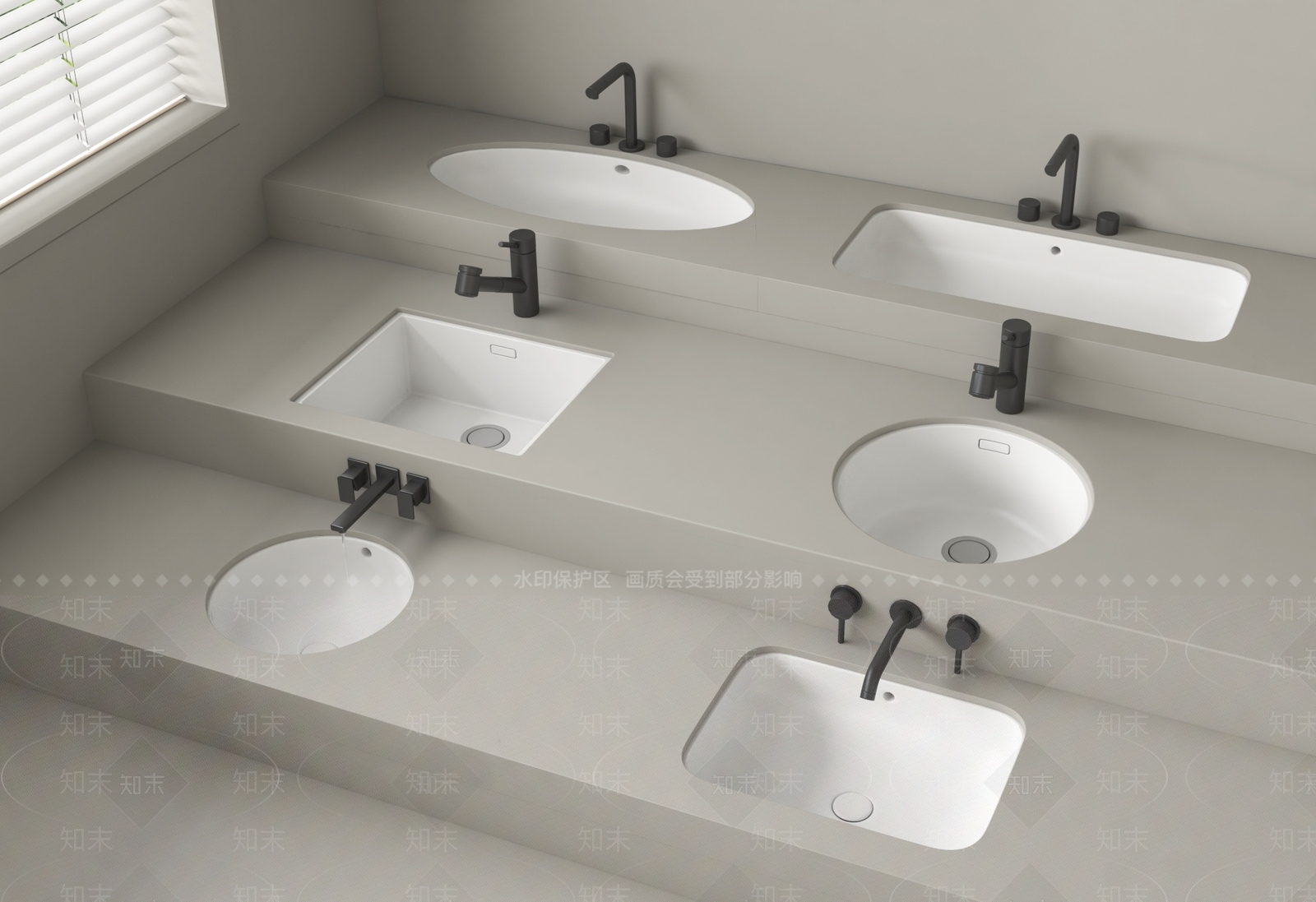 洗手盆SU模型下载【ID:1161217462】