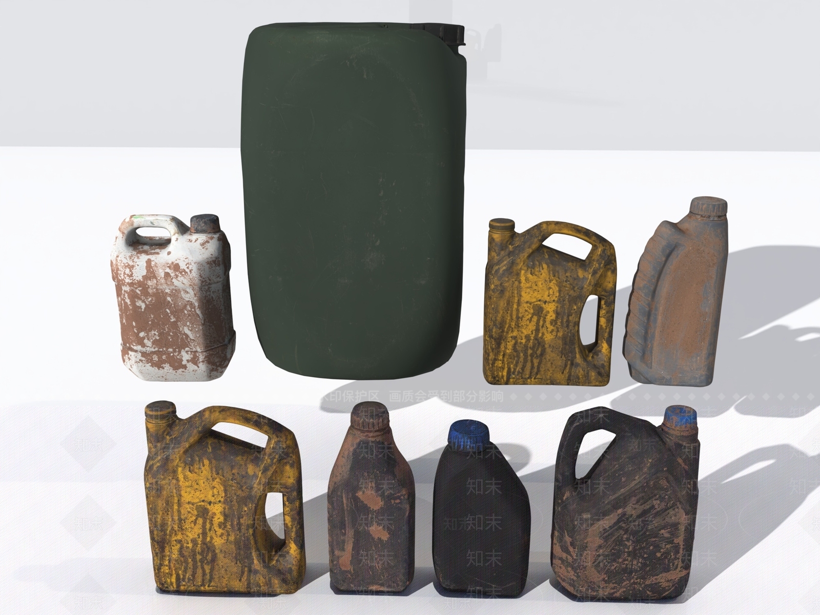 塑料桶3D模型下载【ID:1161219448】