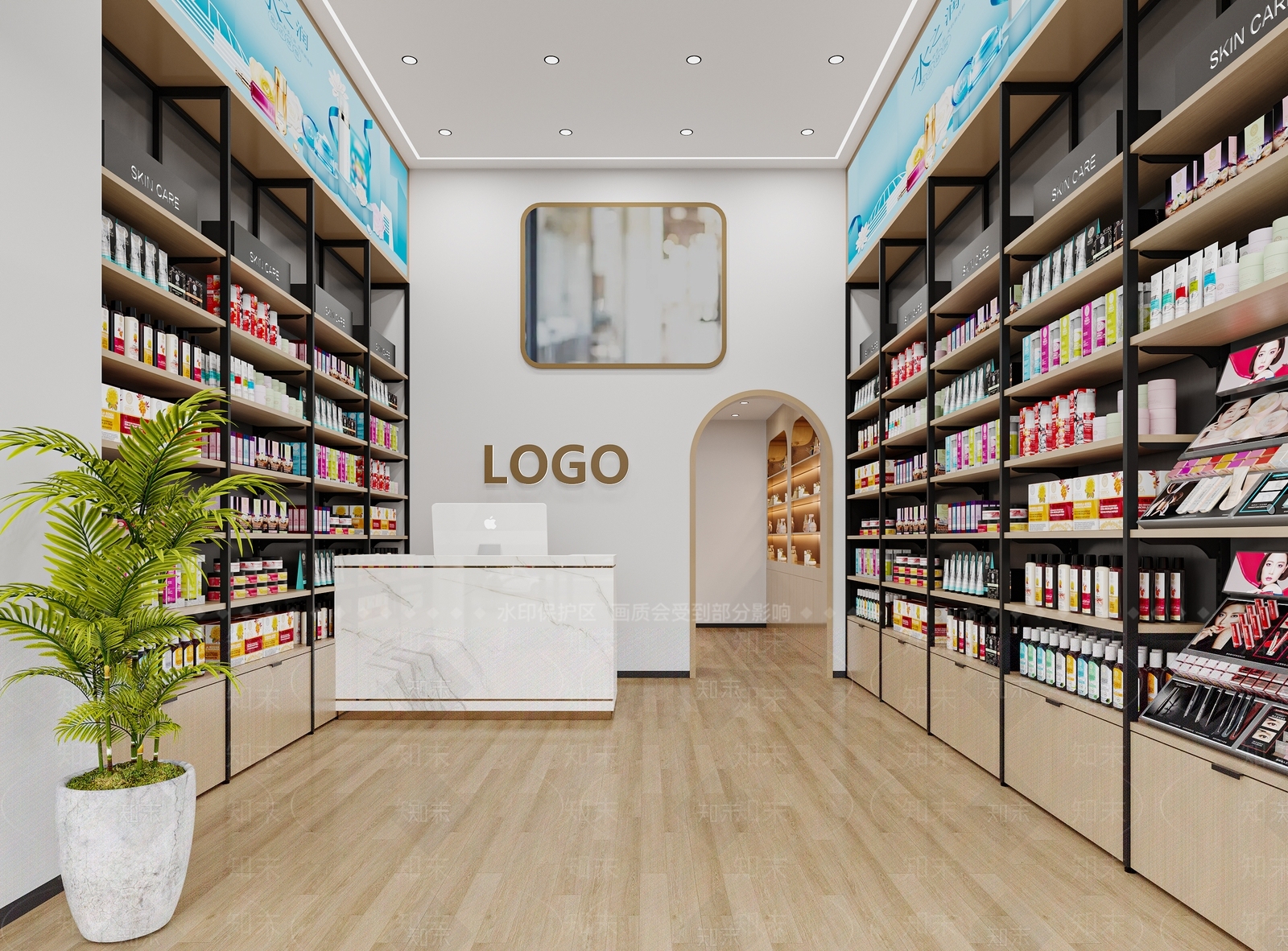 现代美容SPA店3D模型下载【ID:1161228488】