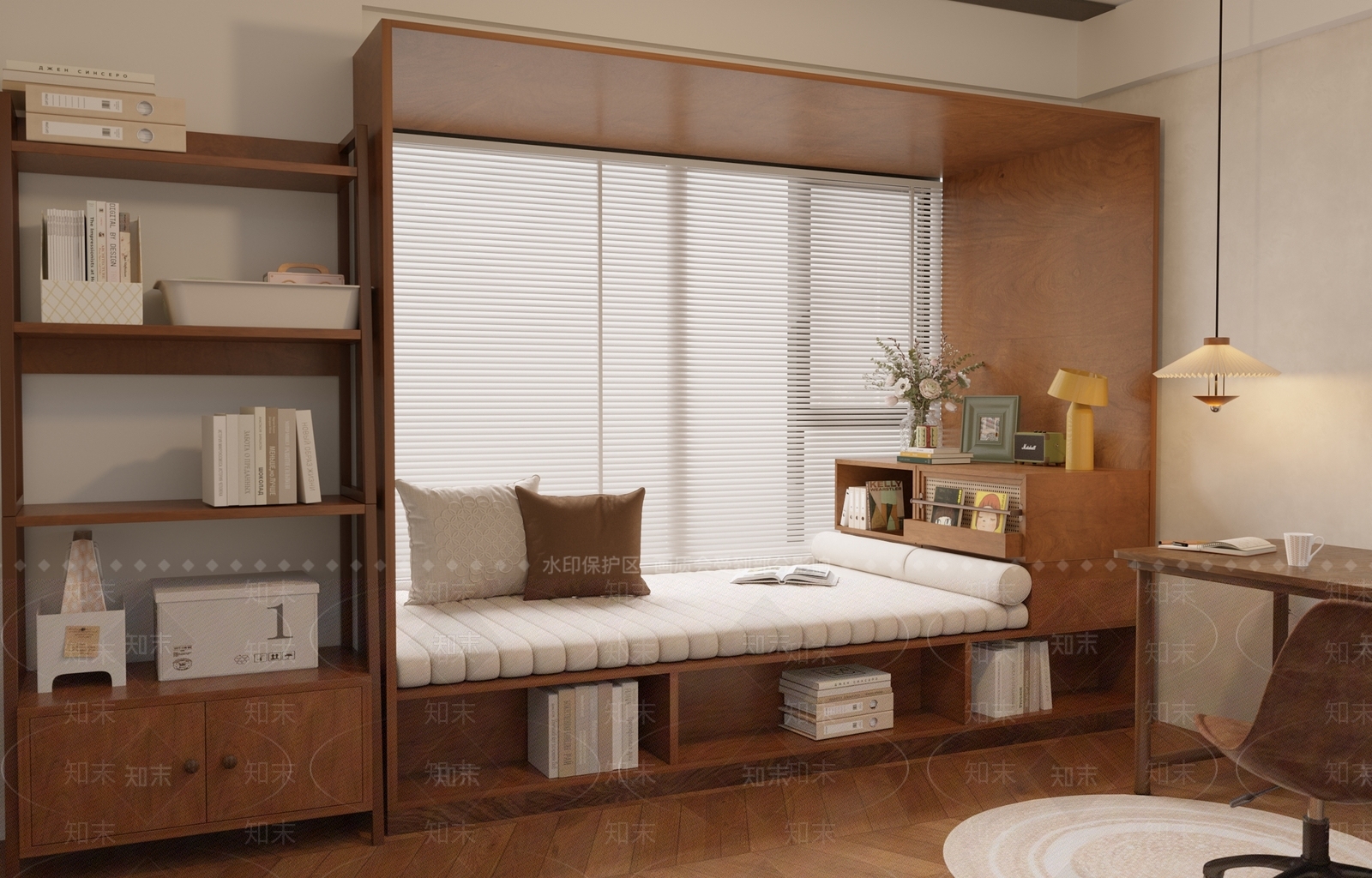 现代中古风装饰飘窗3D模型下载【ID:1161233681】