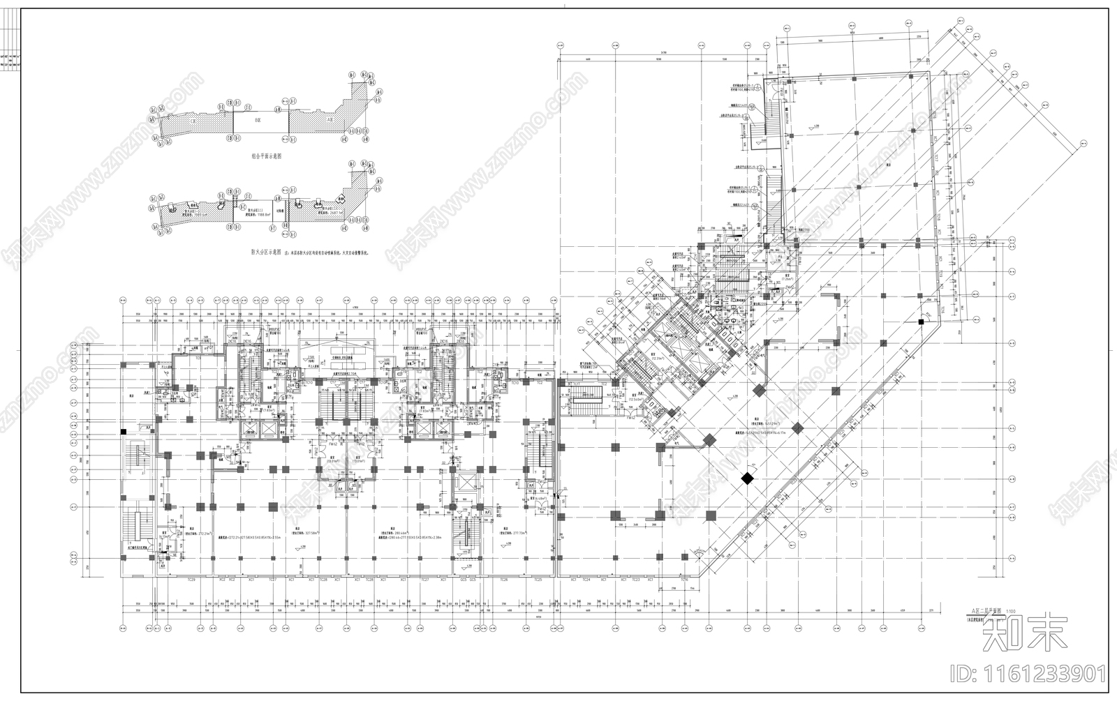 三十三层商住楼建cad施工图下载【ID:1161233901】