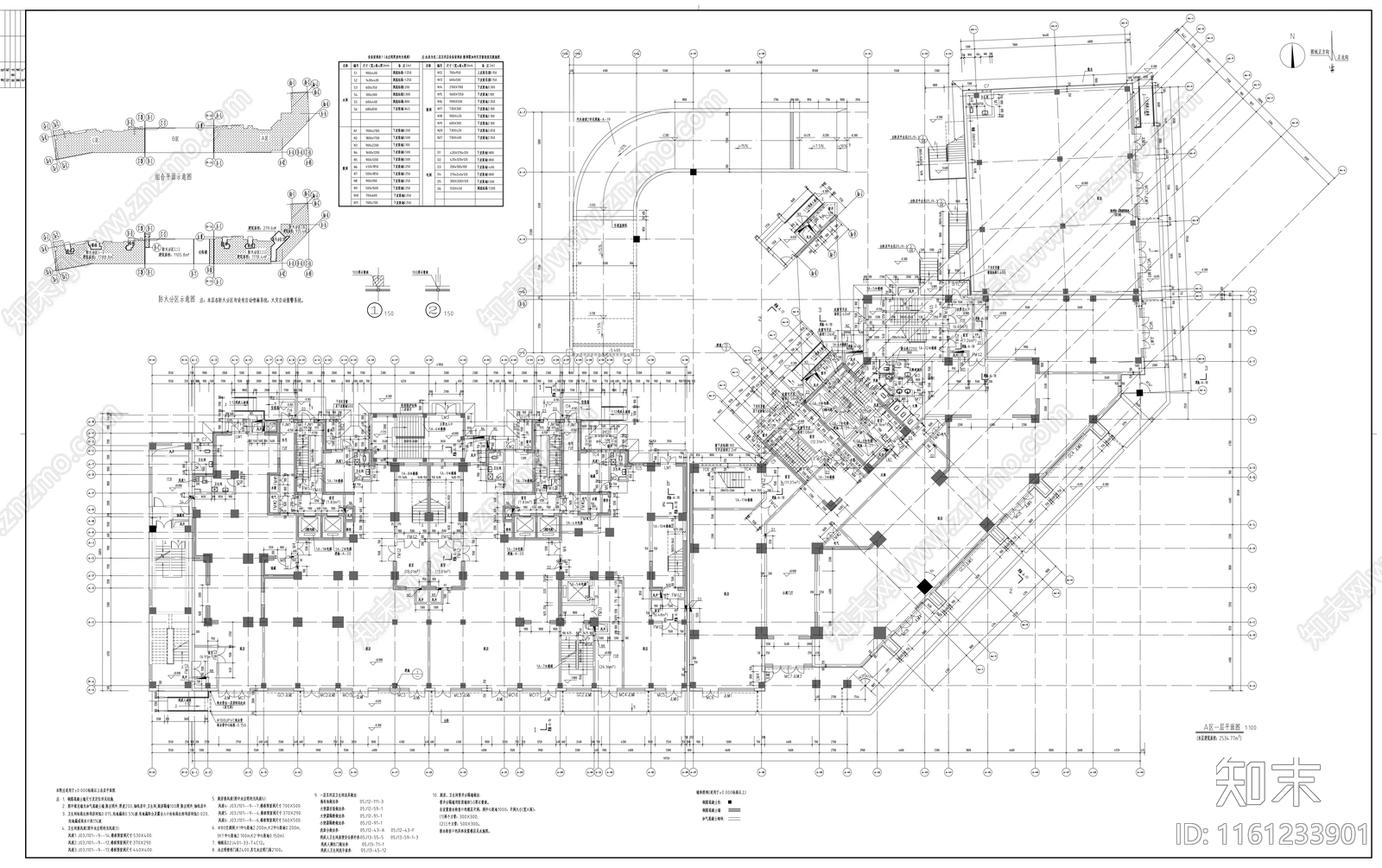 三十三层商住楼建cad施工图下载【ID:1161233901】