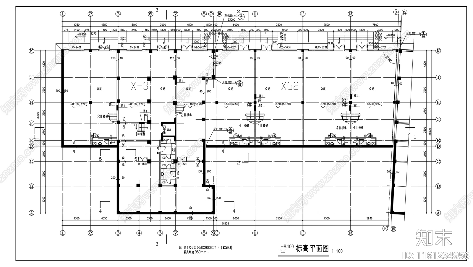 小高层住宅楼平立剖面图cad施工图下载【ID:1161234956】