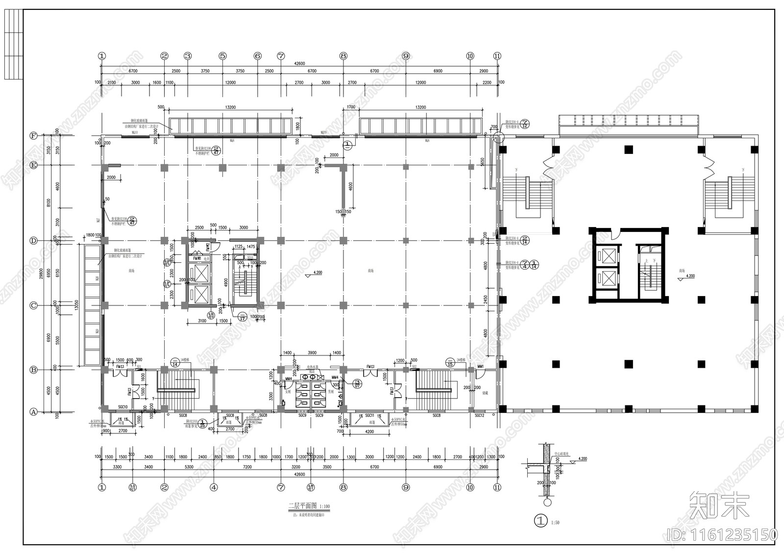 十五层商住楼建筑设计图cad施工图下载【ID:1161235150】