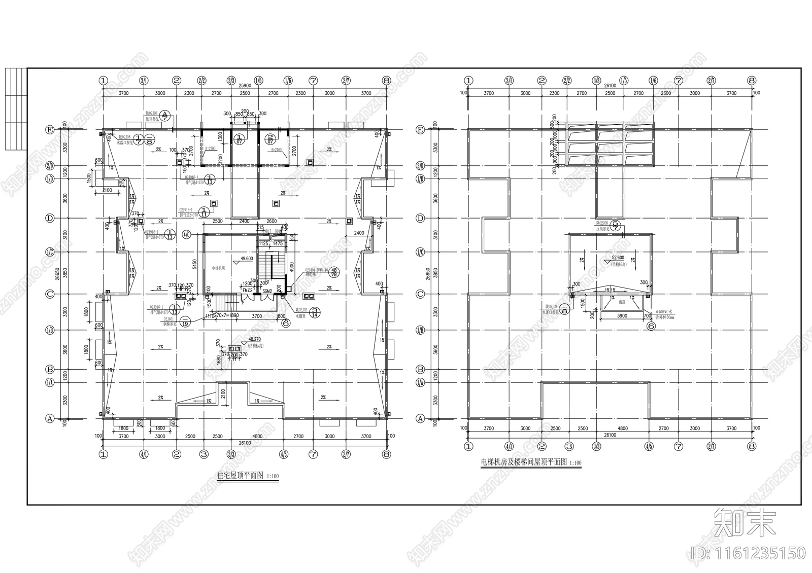 十五层商住楼建筑设计图cad施工图下载【ID:1161235150】