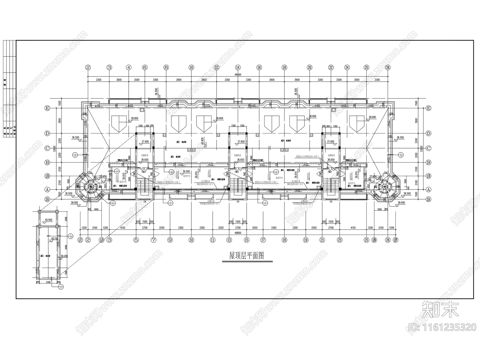 十一层住宅建cad施工图下载【ID:1161235320】