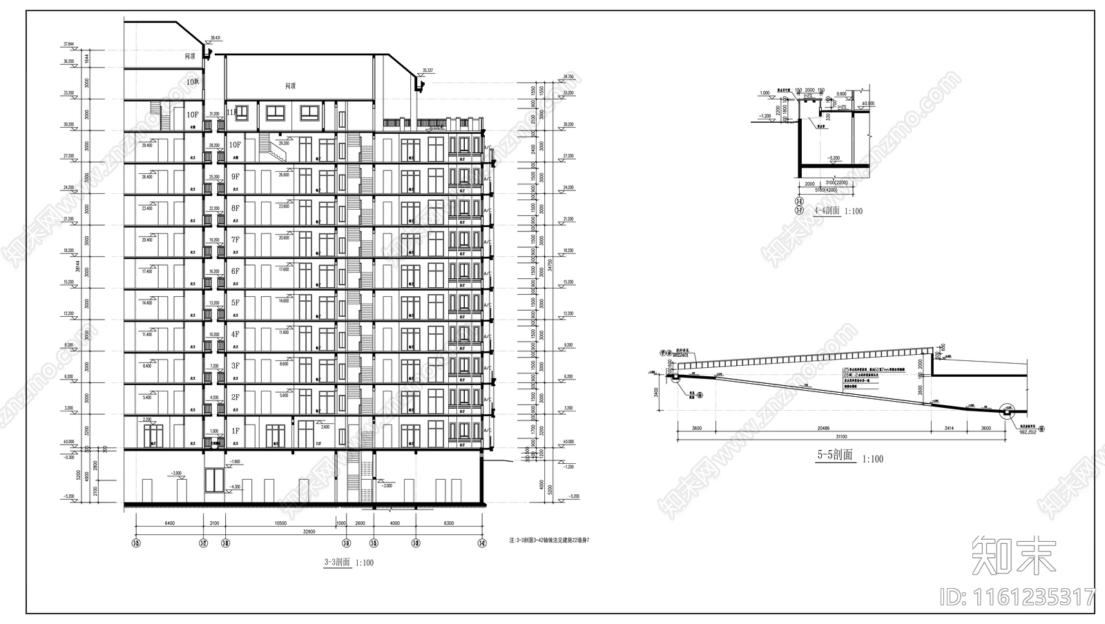 十一层住宅楼建筑设计方案图cad施工图下载【ID:1161235317】