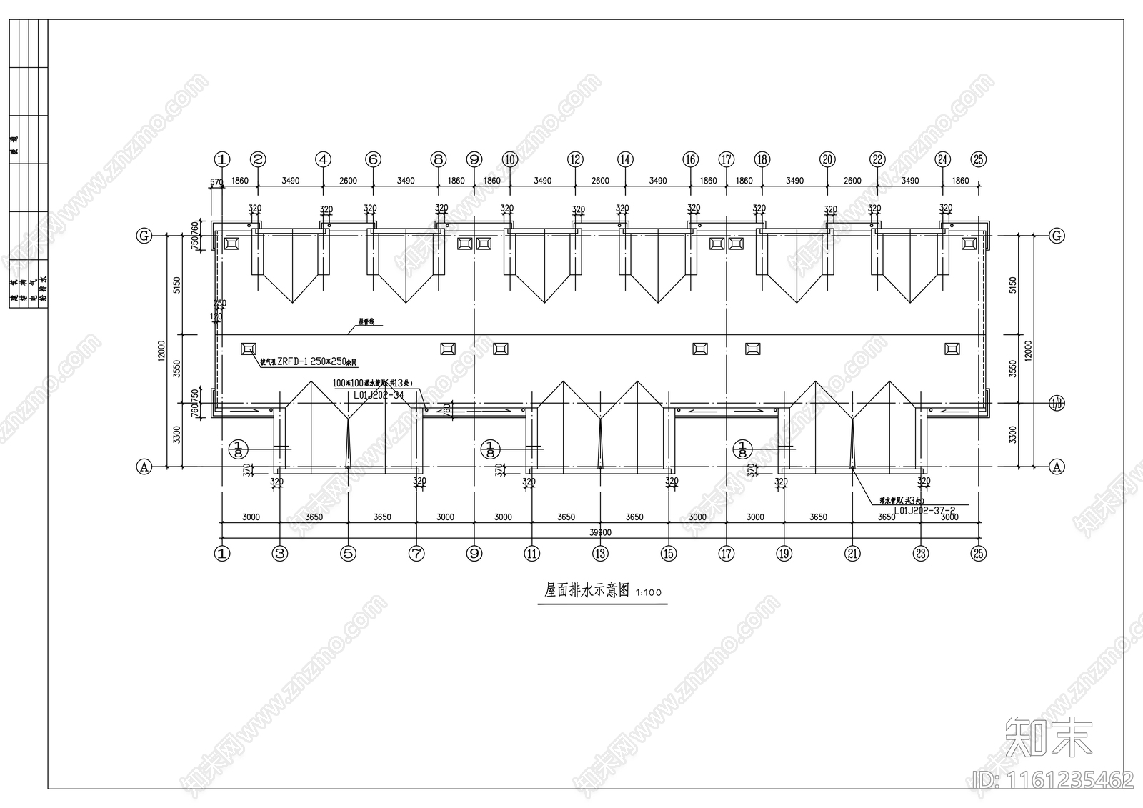 四层简欧式带阁楼住宅楼建cad施工图下载【ID:1161235462】