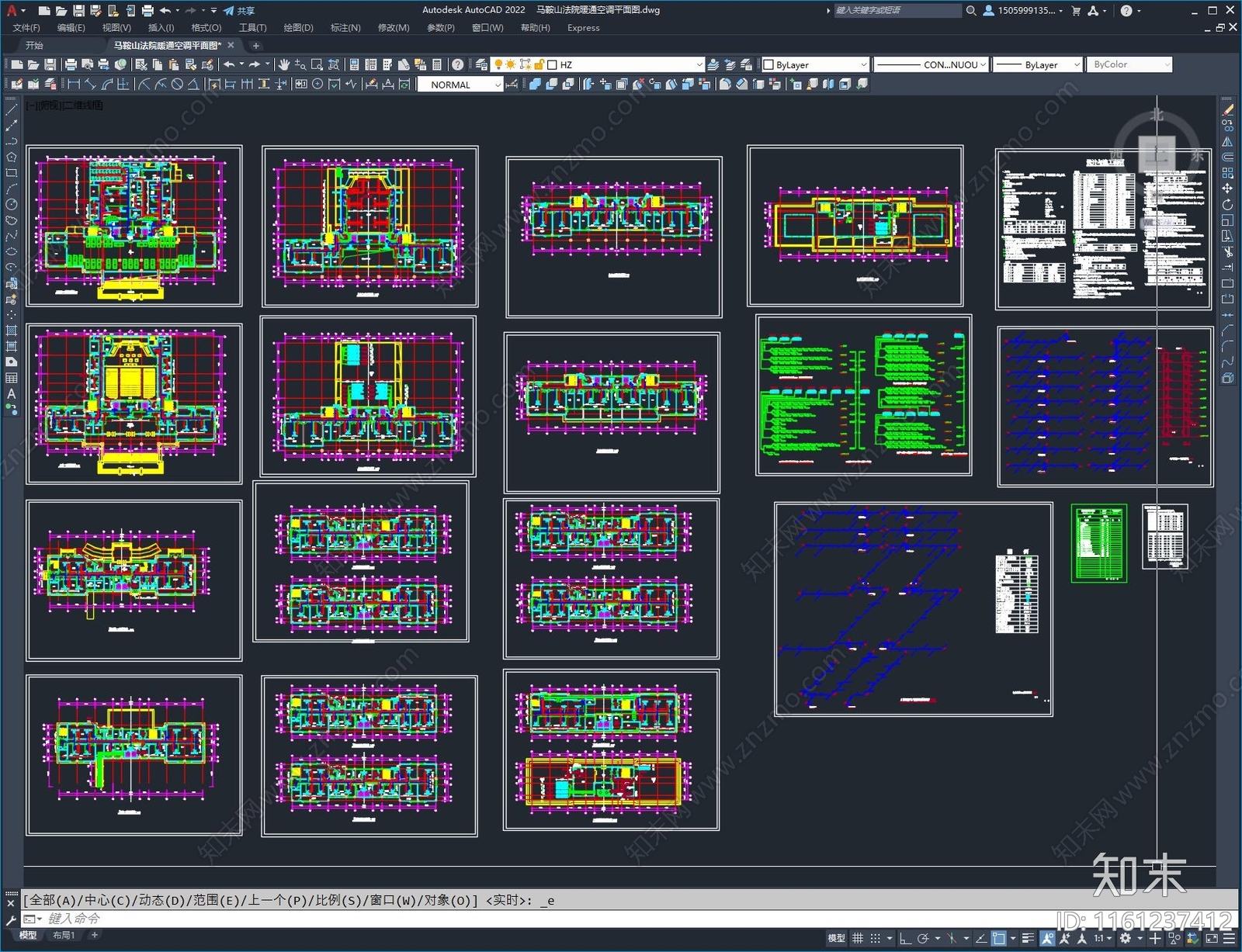 某法院暖通空调平面图施工图下载【ID:1161237412】