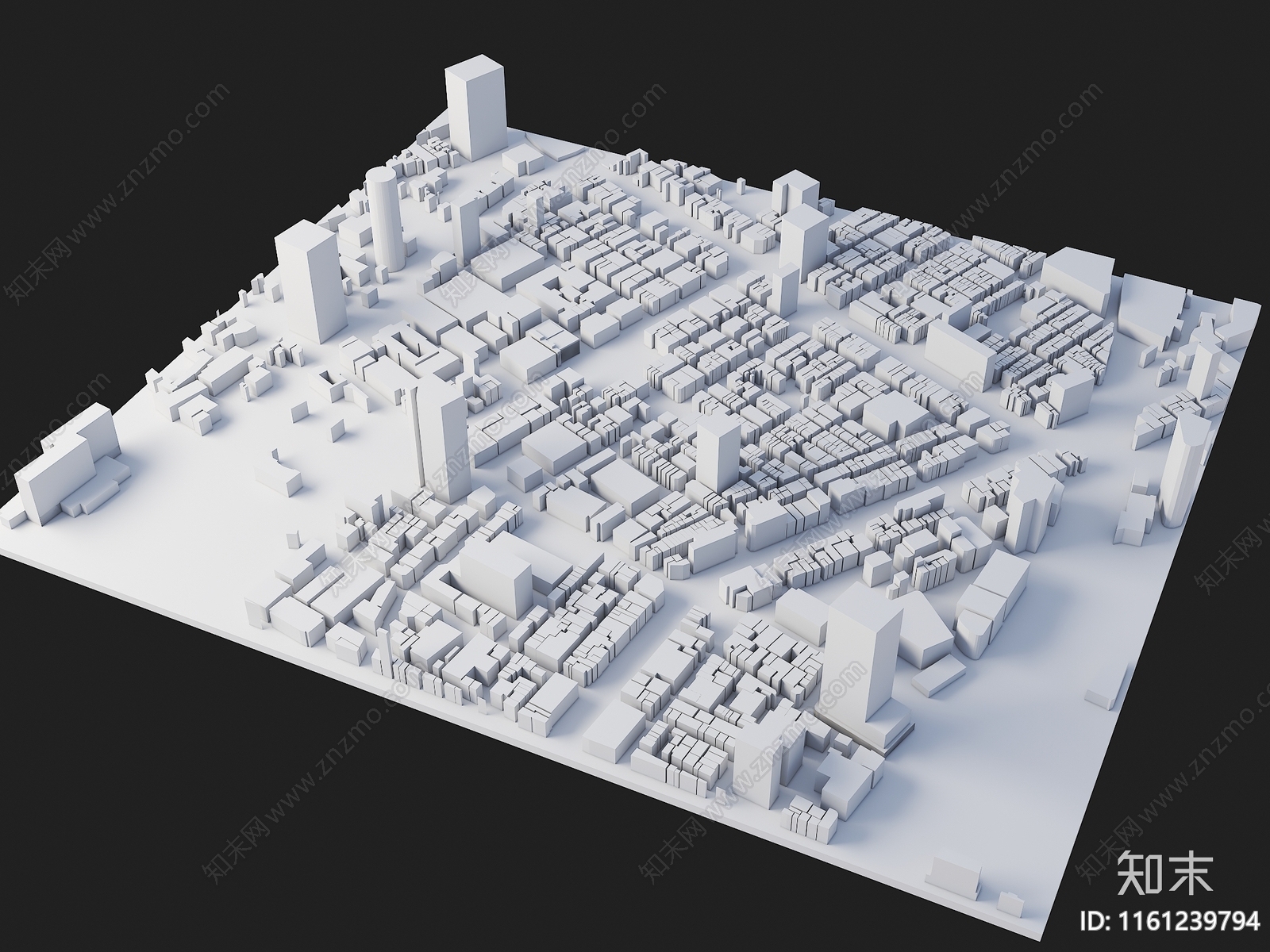 现代白膜配楼3D模型下载【ID:1161239794】