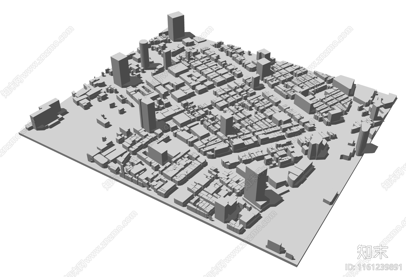 现代规划体块建筑SU模型下载【ID:1161239891】