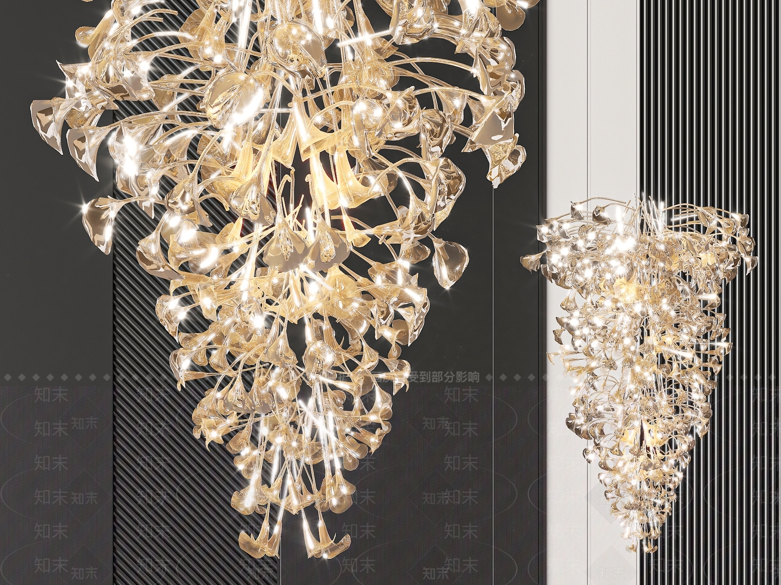 现代吊灯3D模型下载【ID:1161244465】