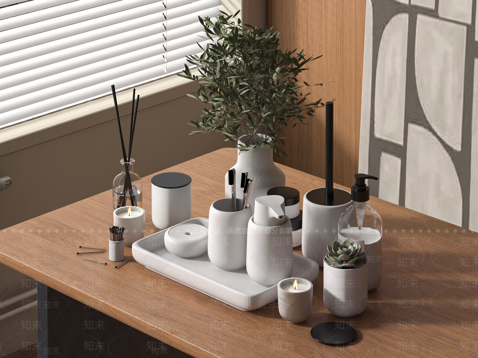 洗浴用品SU模型下载【ID:1161246814】