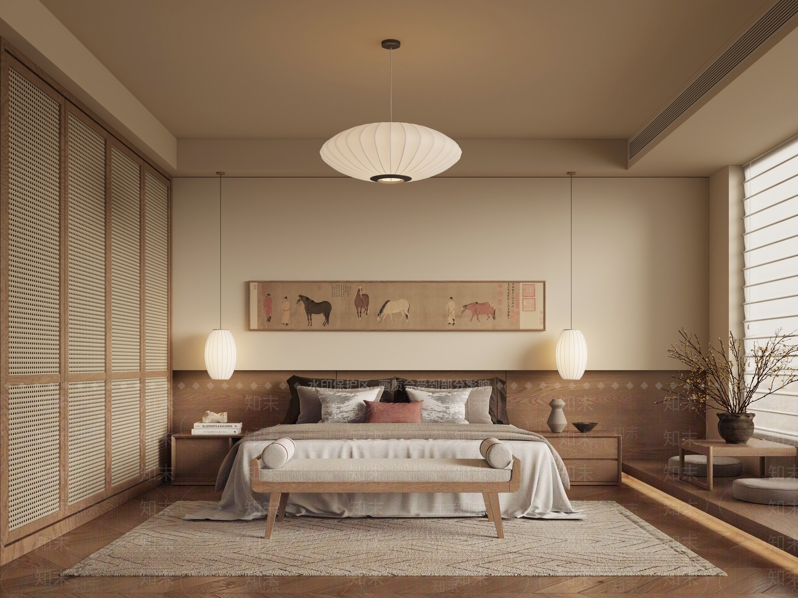 长条艺术挂画挂画SU模型下载【ID:1227360615】