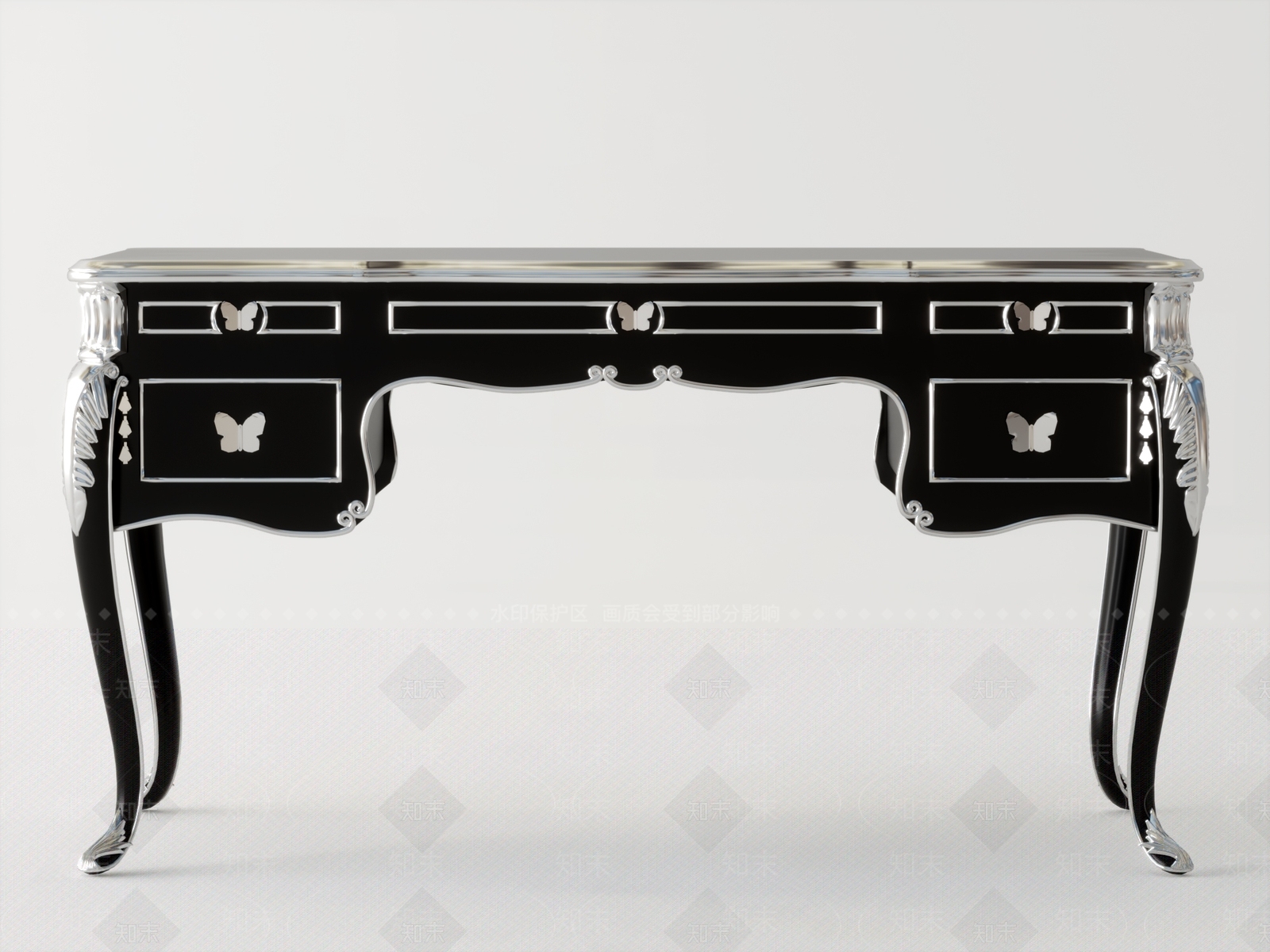 欧式书桌SU模型下载【ID:1161252357】