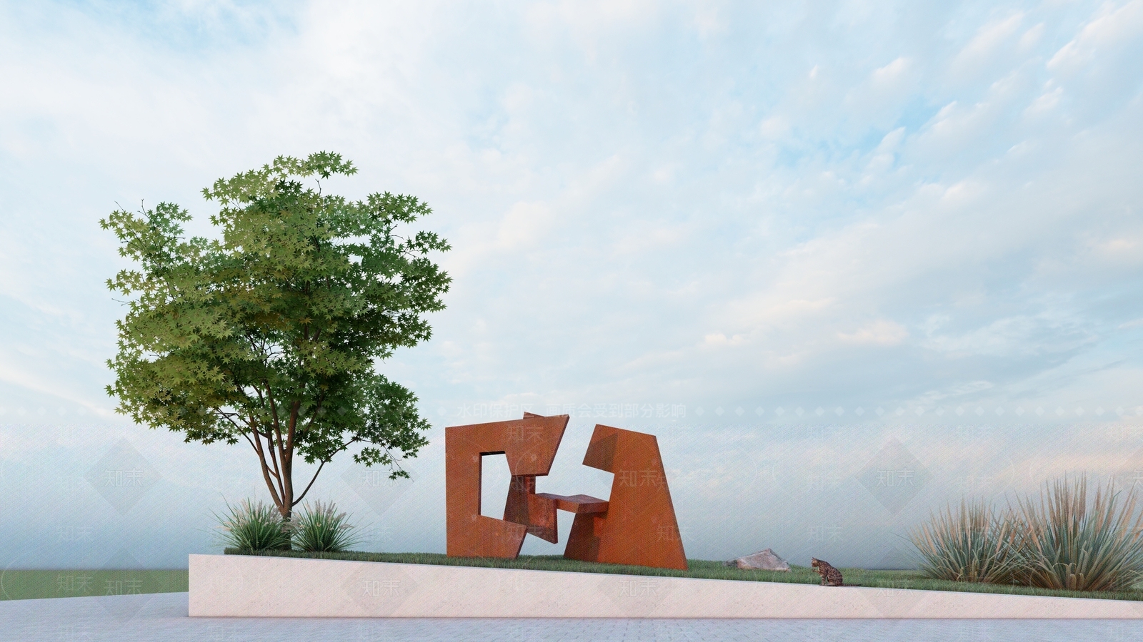 工业文化雕塑SU模型下载【ID:1161257228】