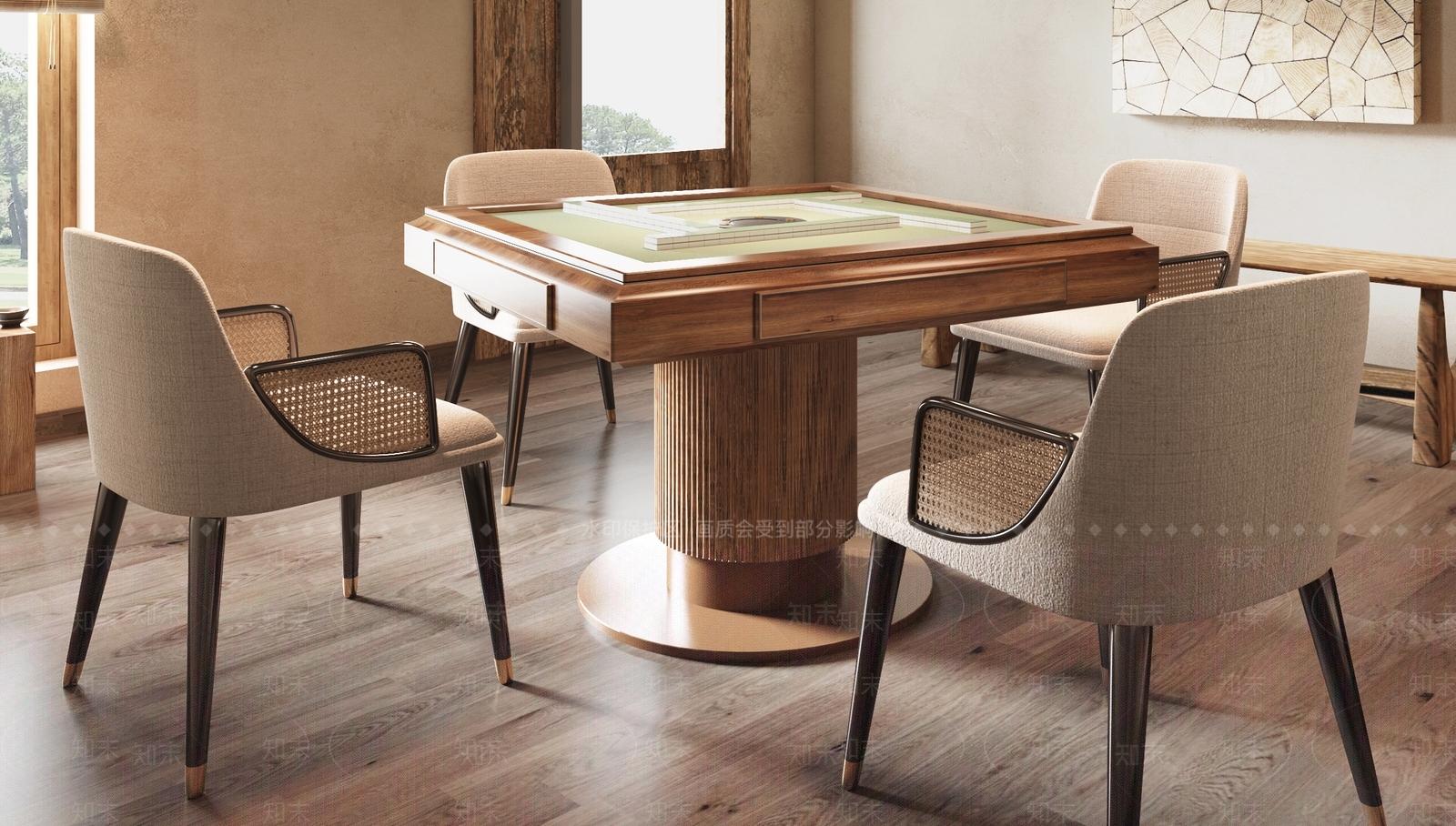 侘寂棋牌室SU模型下载【ID:1161261182】