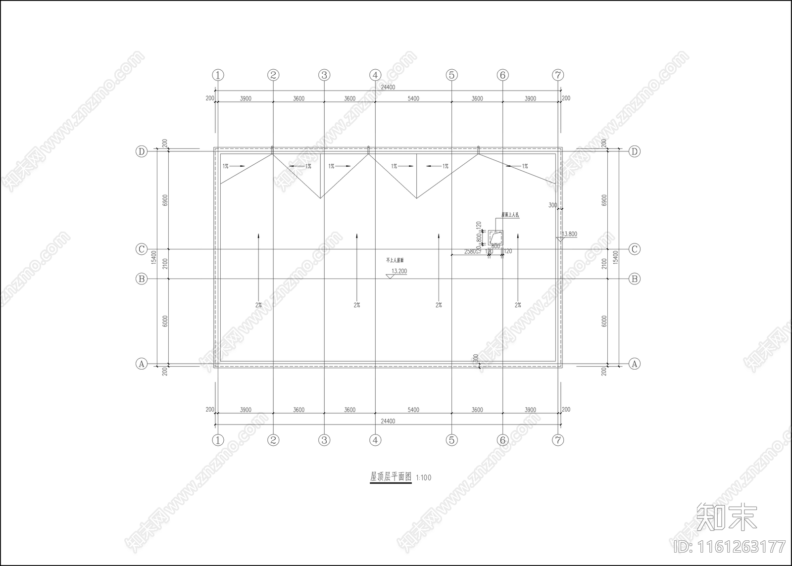 五层办公楼建筑平面图设计说明施工图下载【ID:1161263177】