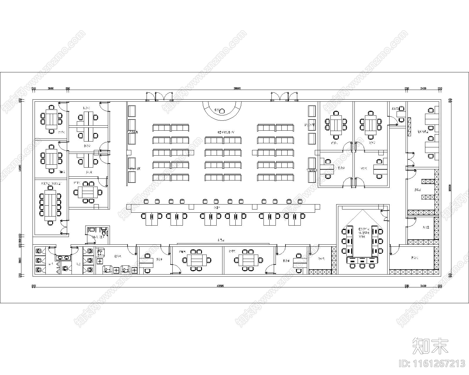 交通事故处理大厅及仲裁室平面方案施工图下载【ID:1161267213】