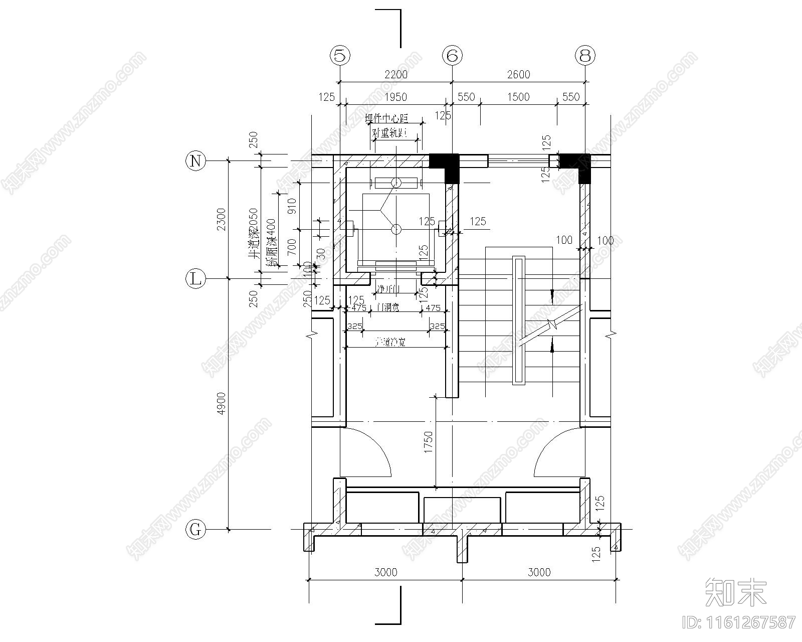 电梯间及井道详图施工图下载【ID:1161267587】
