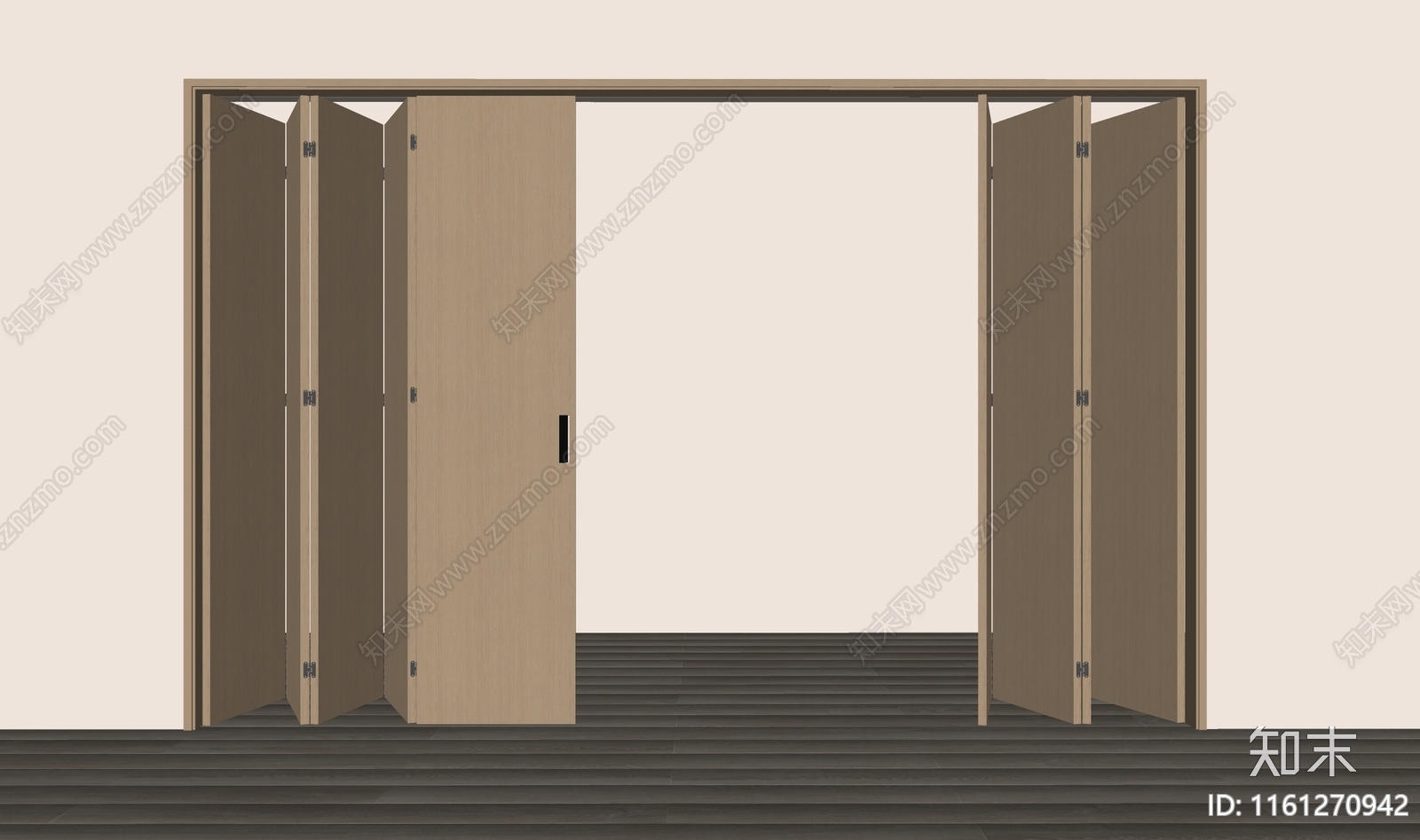 现代折叠门SU模型下载【ID:1161270942】