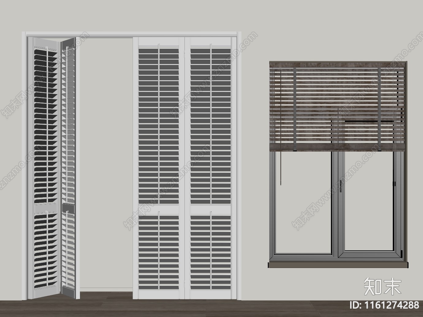 现代折叠门SU模型下载【ID:1161274288】