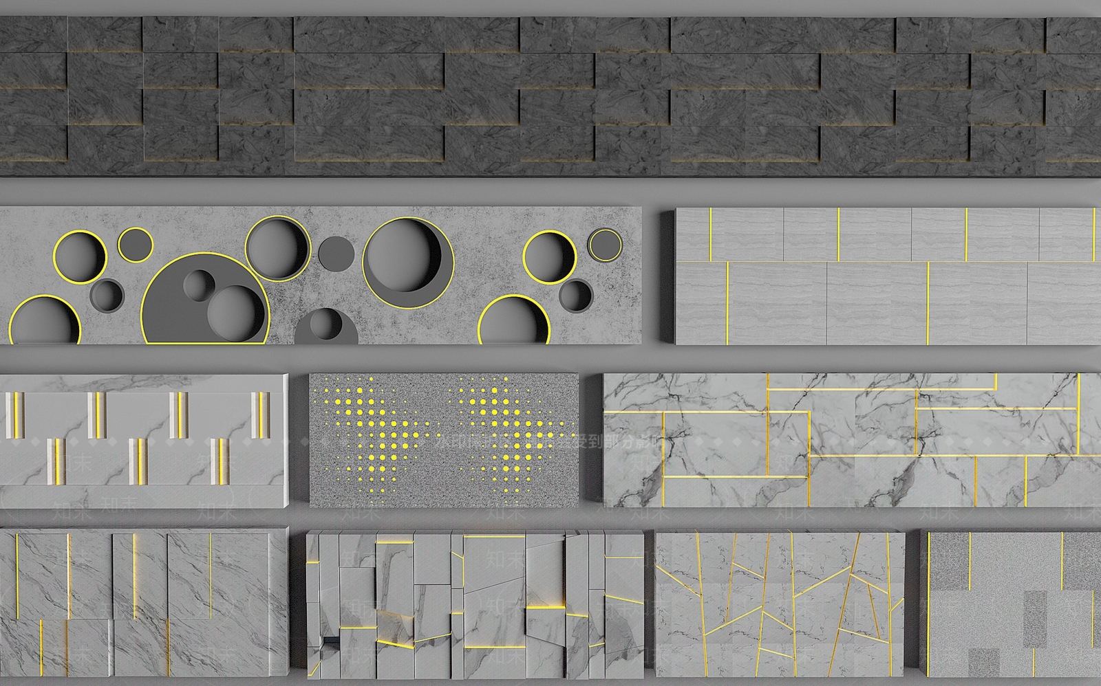 现代景墙3D模型下载【ID:1161277445】